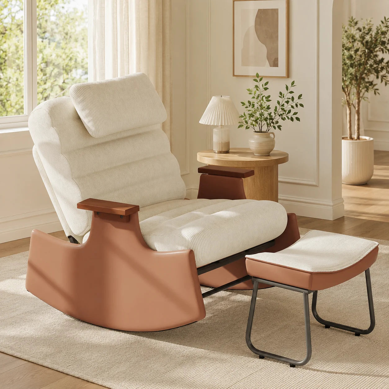 Chaise en bois de relaxation inclinable