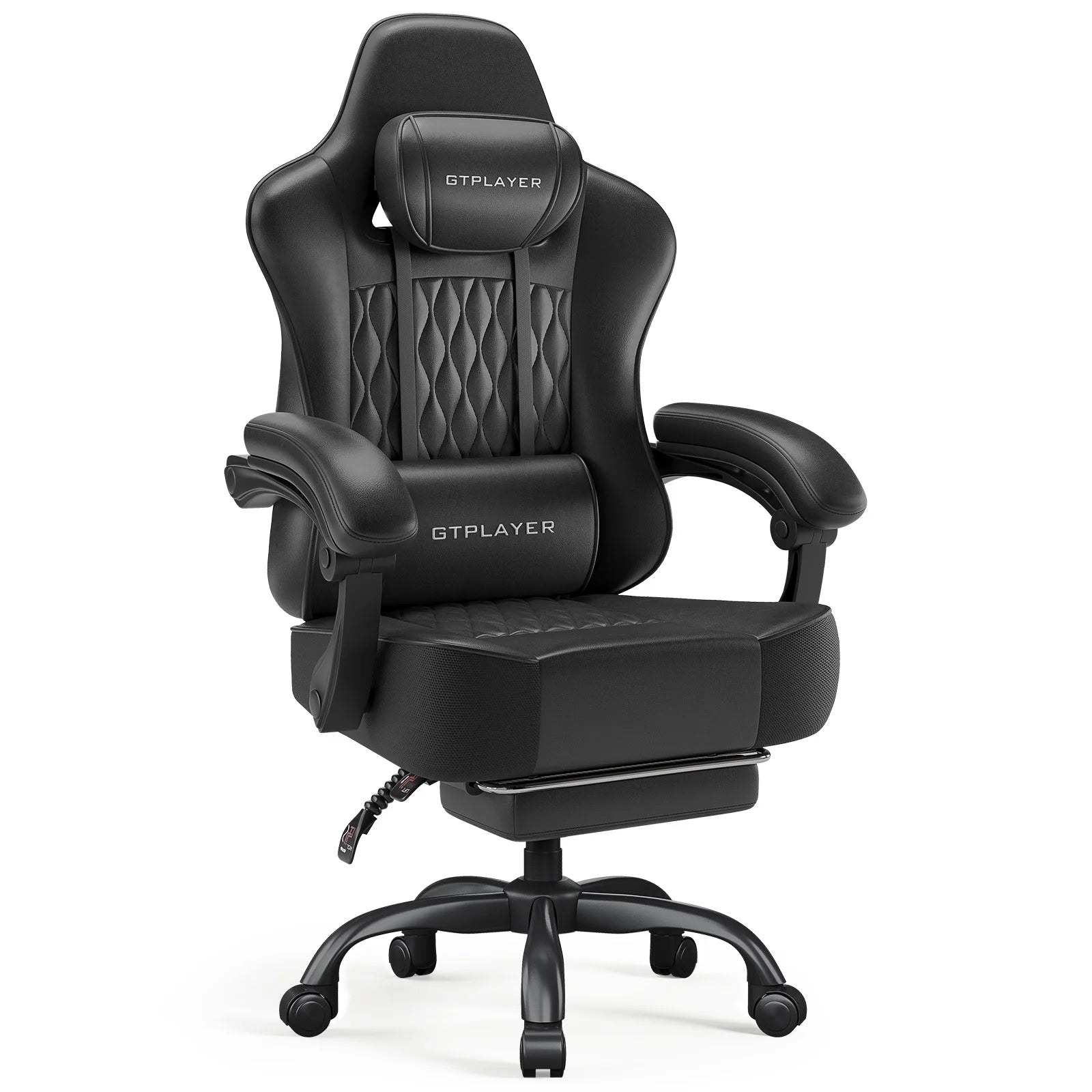 Chaise de jeu ergonomique épaisse en similicuir