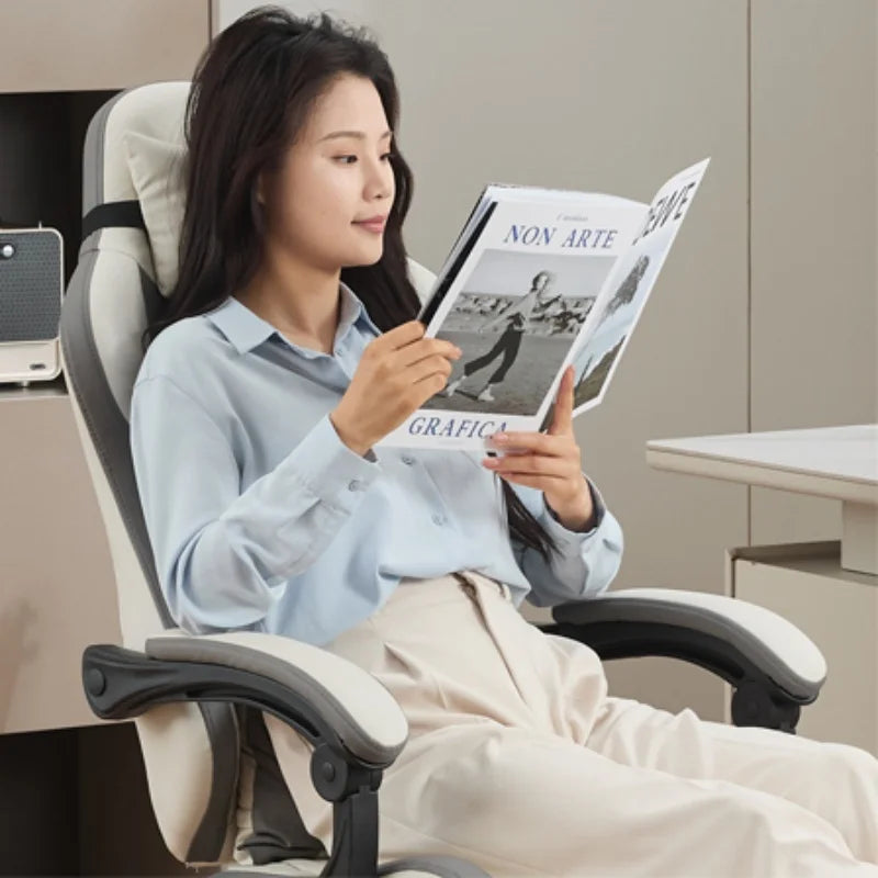 Chaise de bureau ergonomique pour gamer en cuir