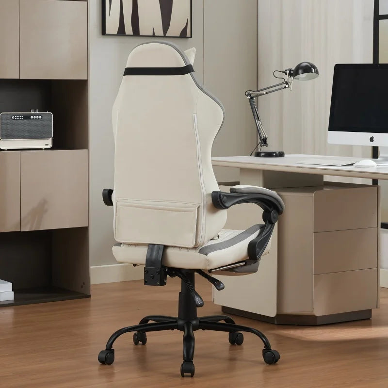 Chaise de bureau ergonomique pour gamer en cuir