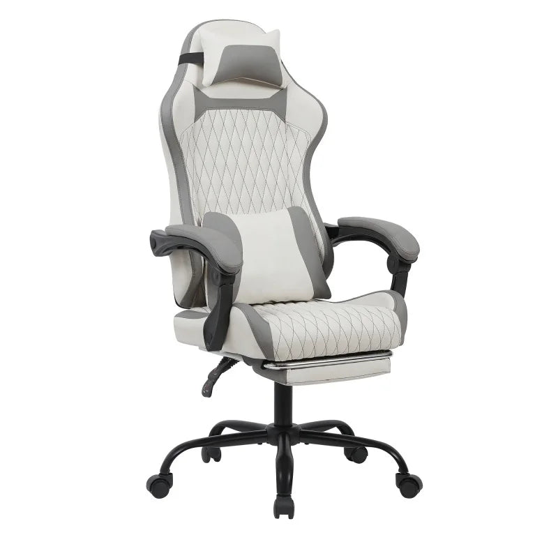 Chaise de bureau ergonomique pour gamer en cuir