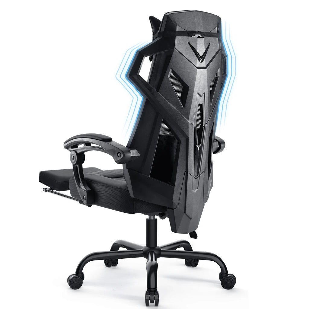 Chaise de bureau ergonomique pivotante avec support réglable