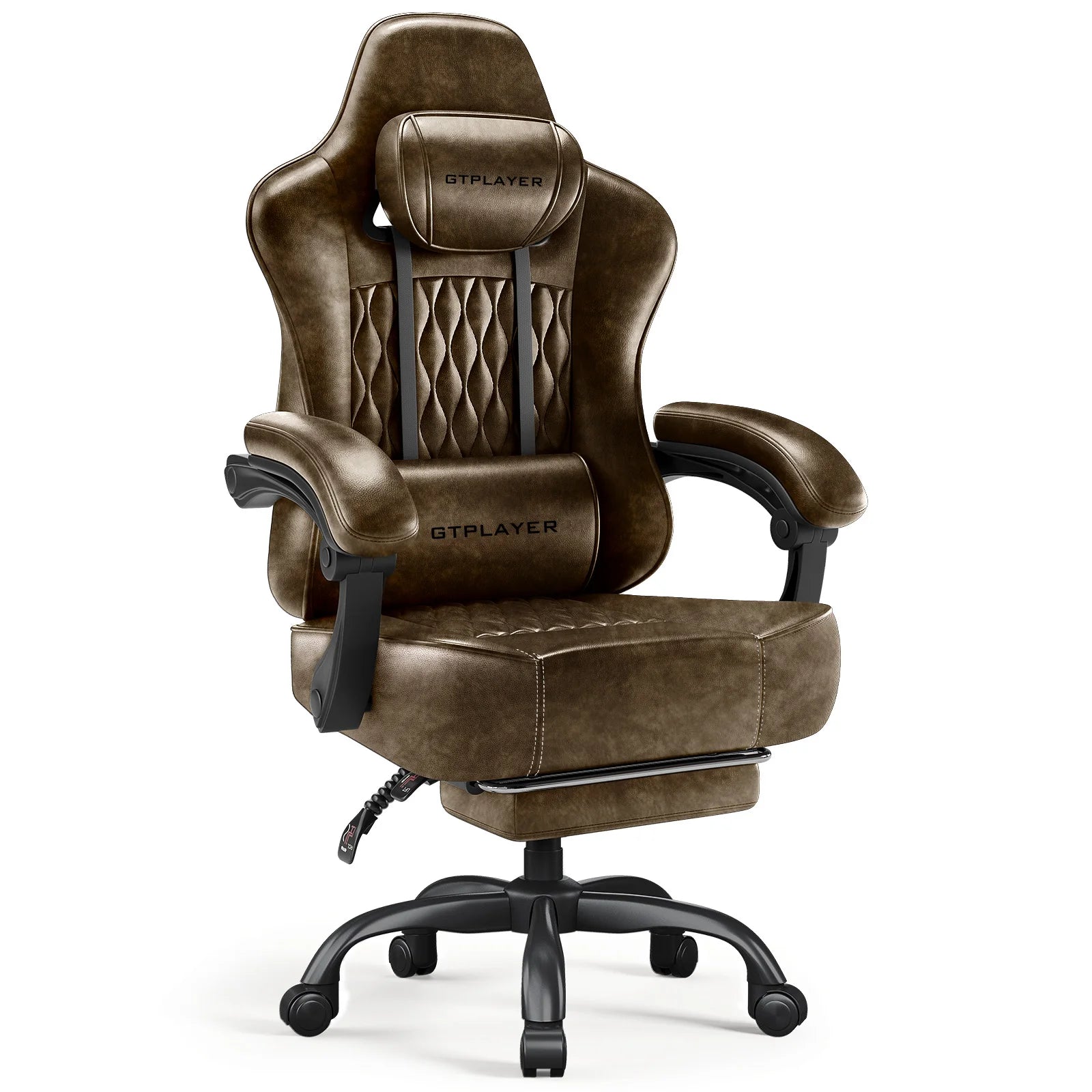 Chaise de jeu ergonomique épaisse en similicuir