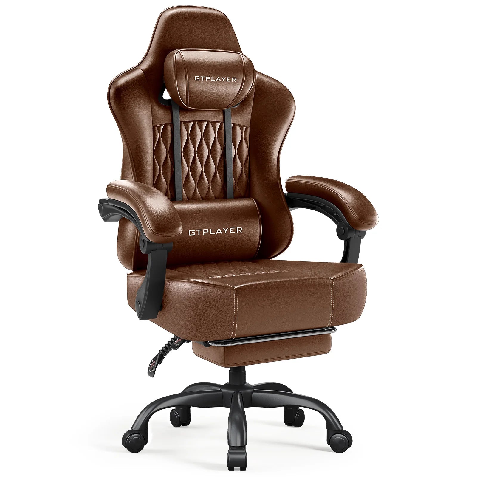 Chaise de jeu ergonomique épaisse en similicuir