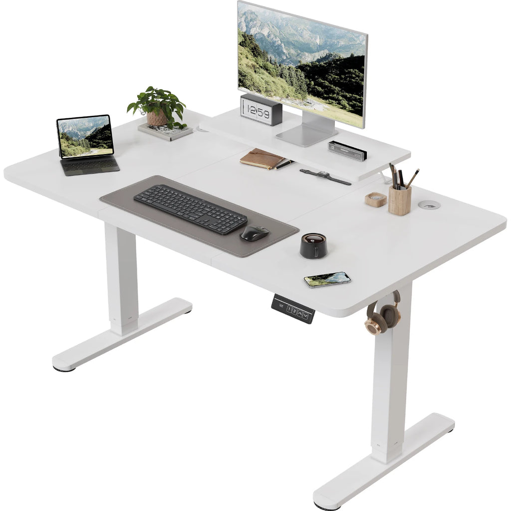 Bureau de travail réglable avec support