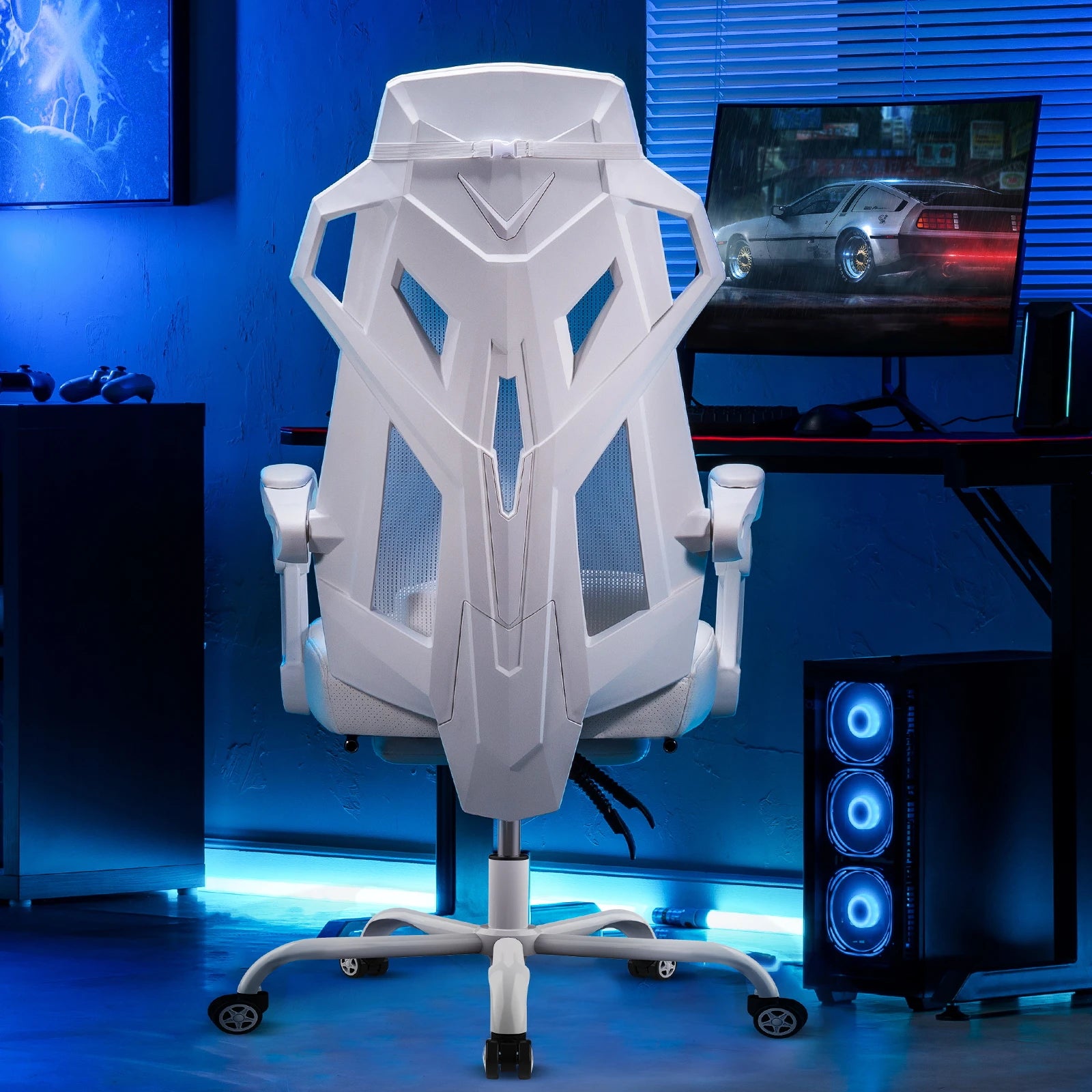 Chaise de bureau ergonomique pivotante avec support réglable
