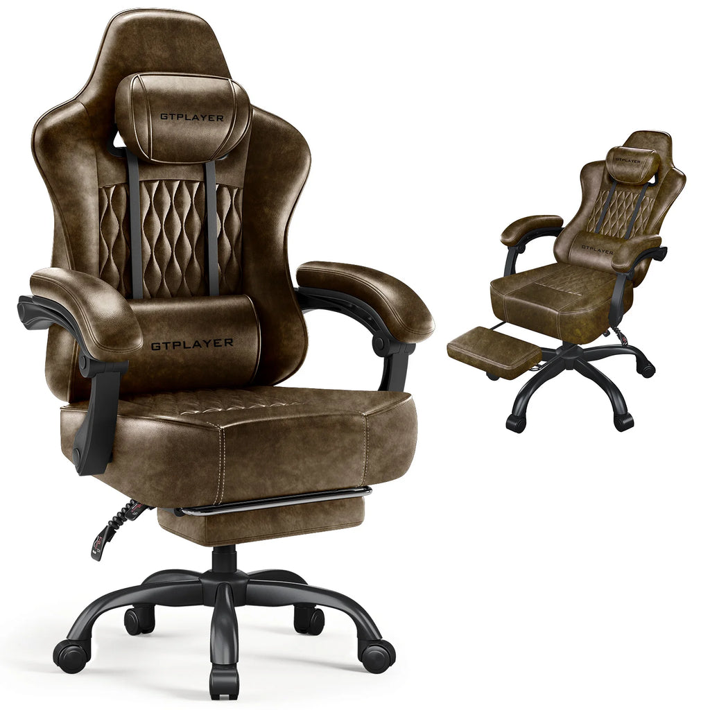Chaise de jeu ergonomique épaisse en similicuir
