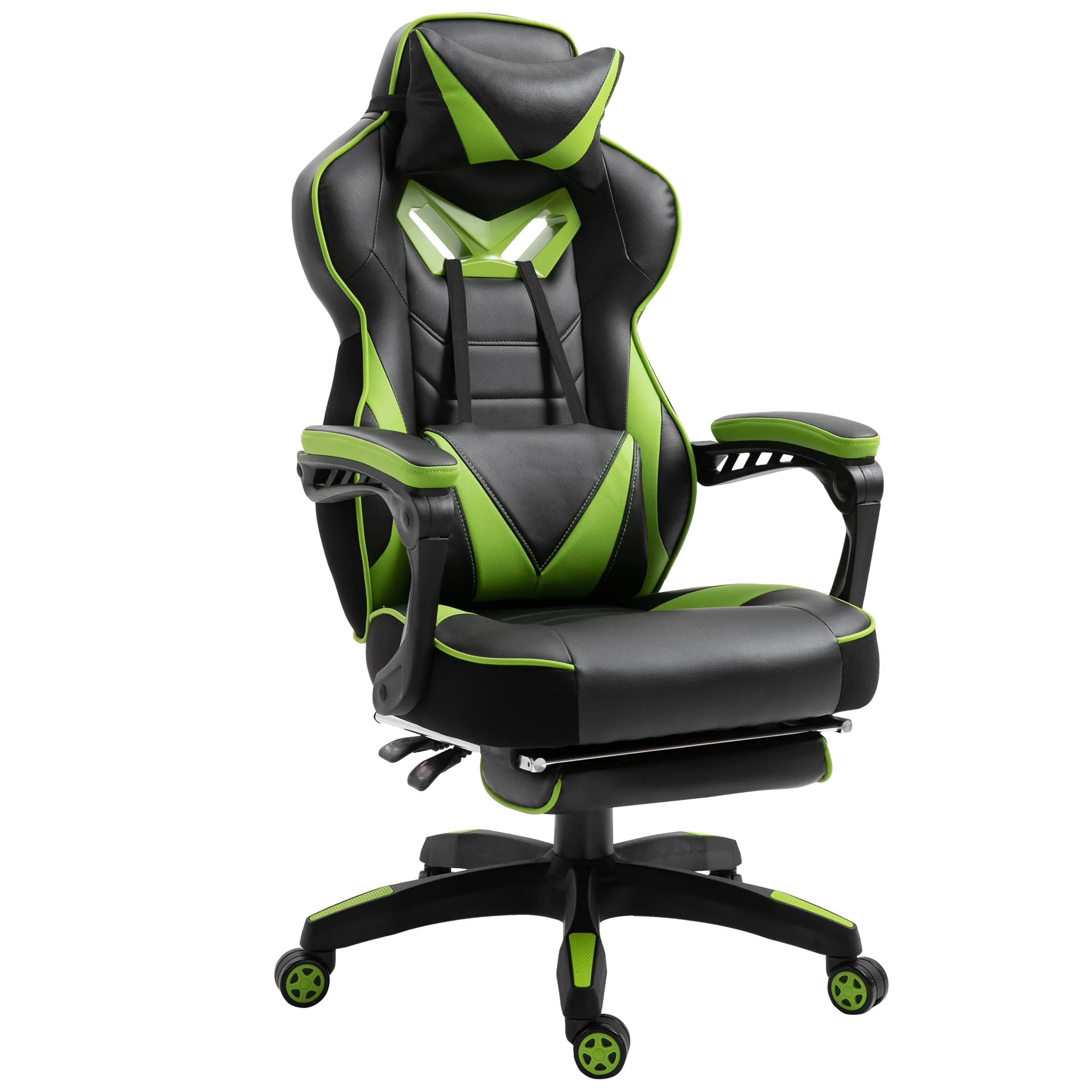 Chaise de jeu ergonomique avec dossier inclinable en cuir
