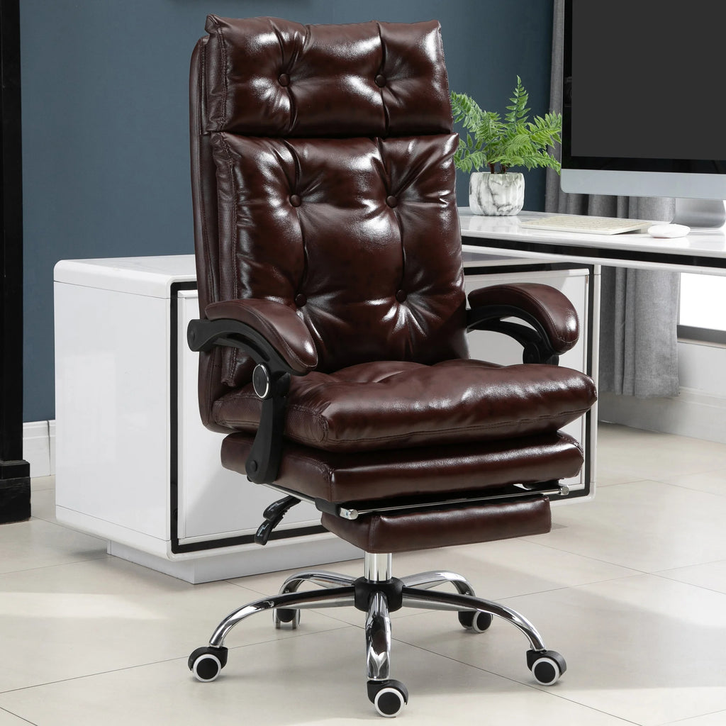 Fauteuil de bureau ergonomique avec dossier inclinable et repose-pieds