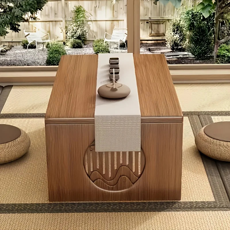 Table pliante polyvalente en bois en style japonais