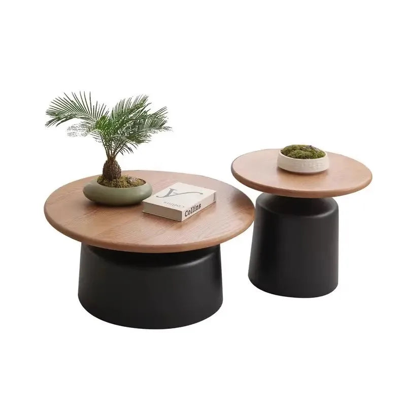 Table basse ronde style nordique et moderne