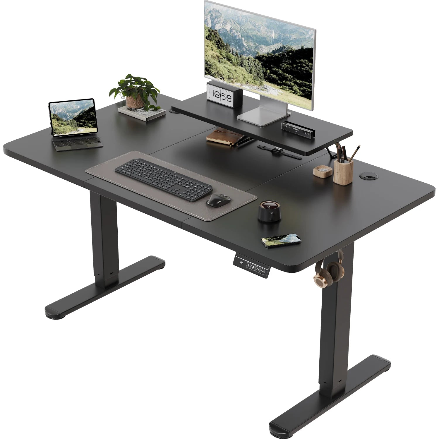 Bureau de travail réglable avec support