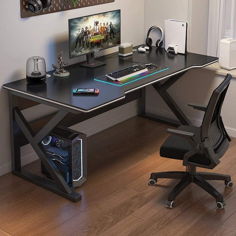Bureau gamer en métal noir et blanc