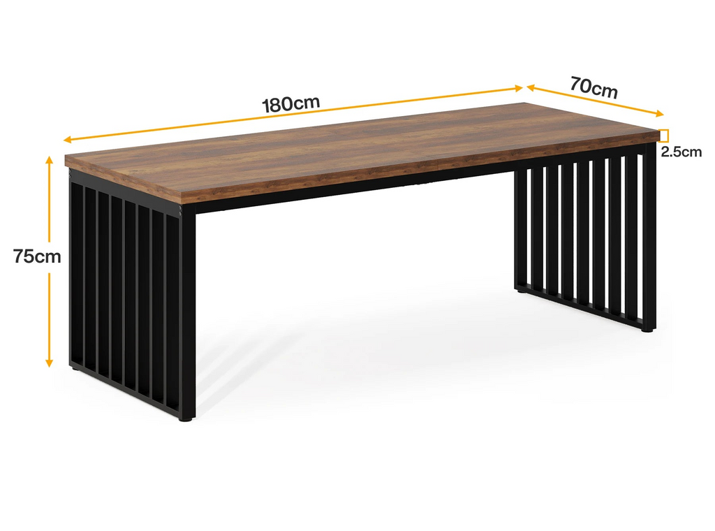 Bureau de travail industriel en bois