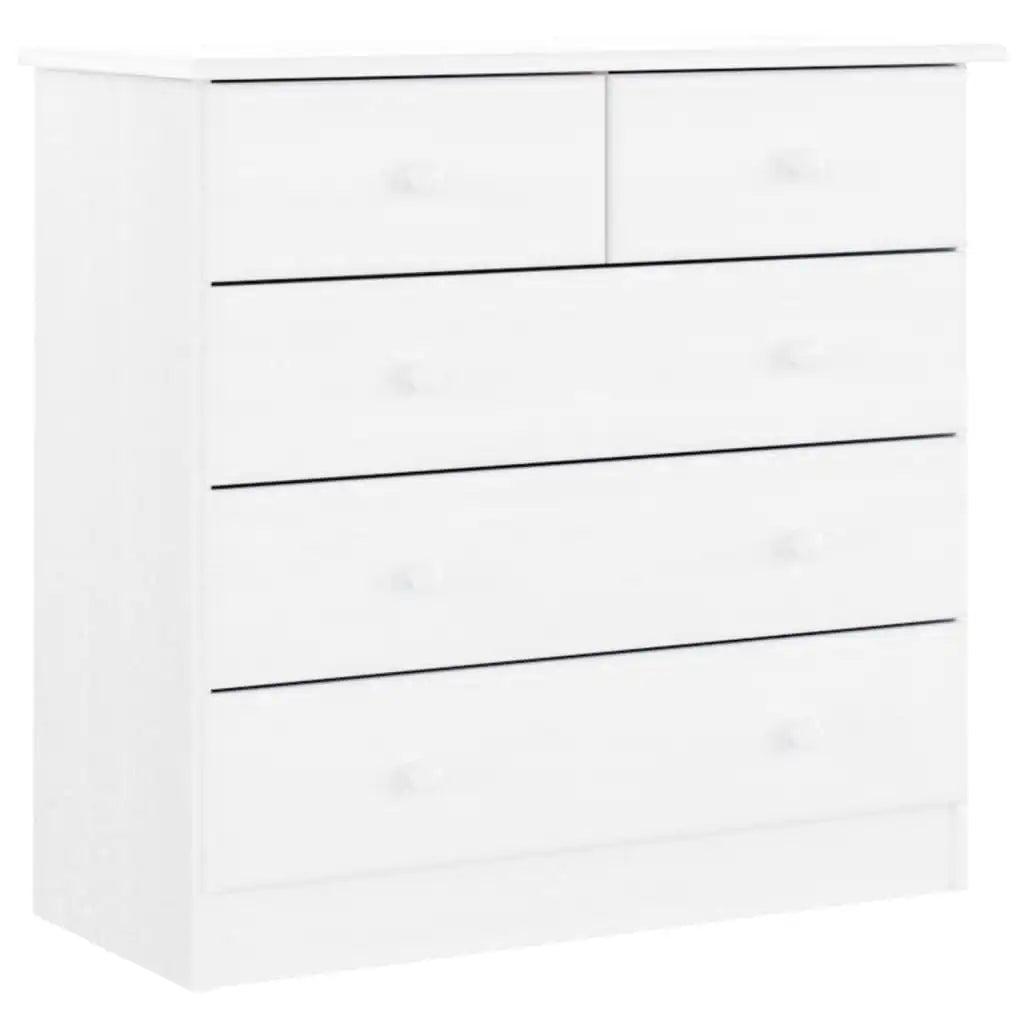 Commode blanche en bois avec rangement