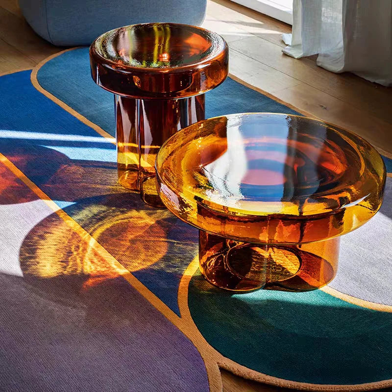 Table basse nordique en verre pour salon