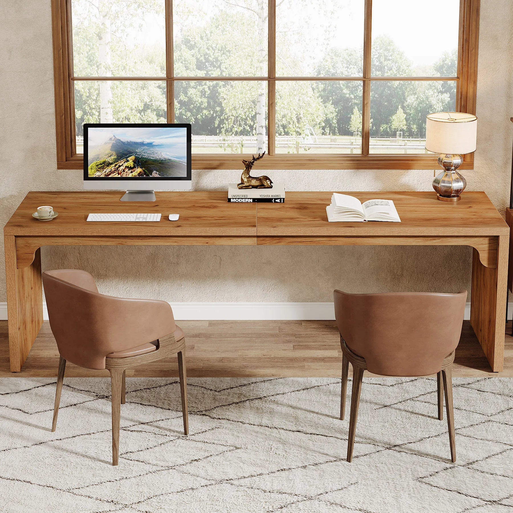 Bureau de travail moderne en bois
