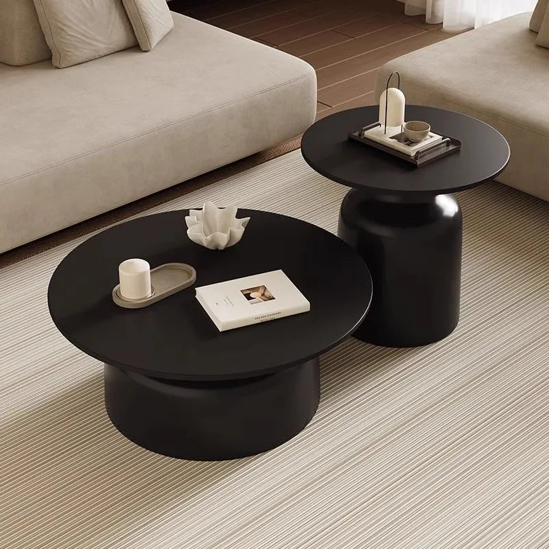Table basse ronde style nordique et moderne