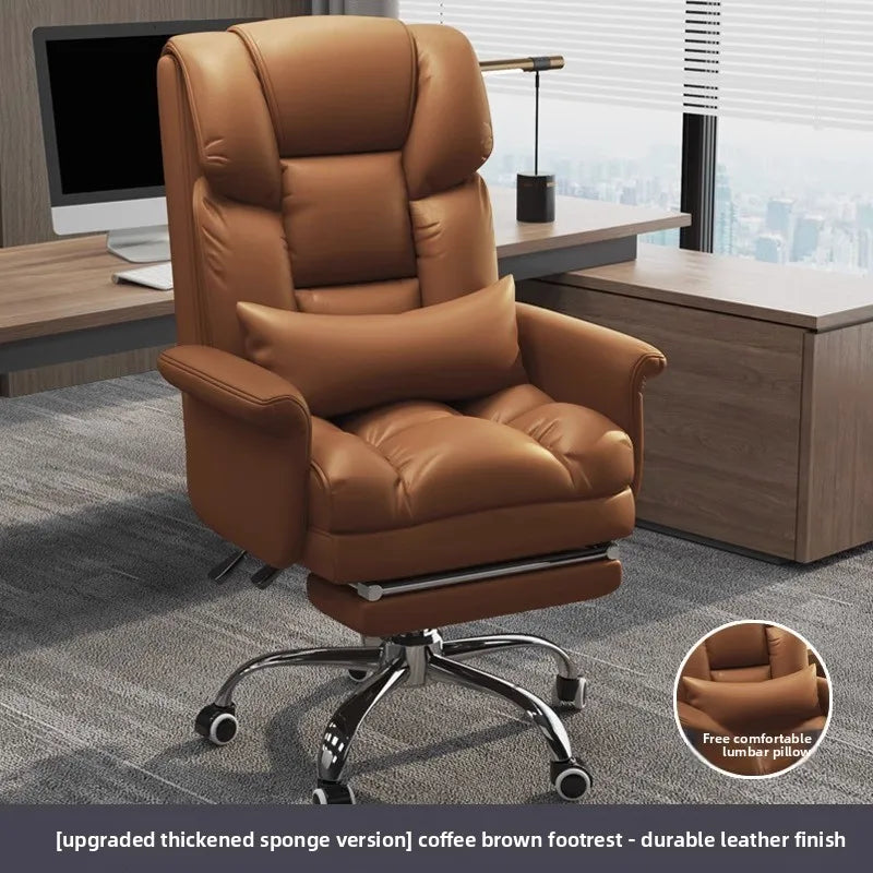 Fauteuil de bureau moderne en cuir inclinable