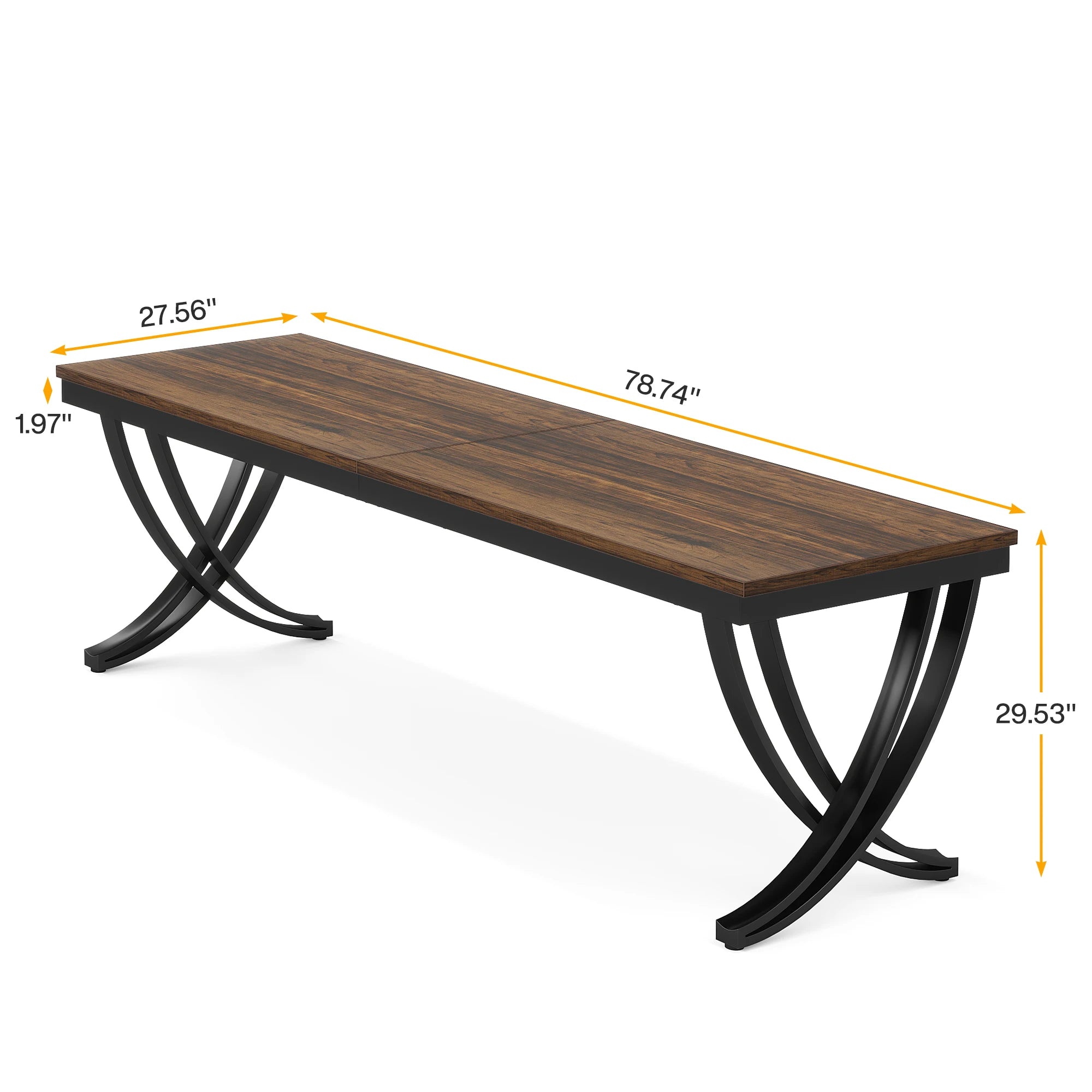 Bureau de travail double XXL en bois
