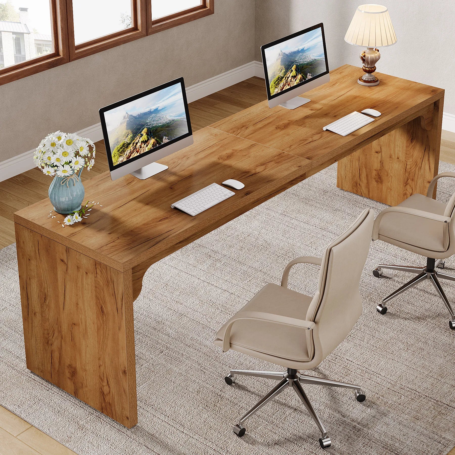 Bureau de travail moderne en bois