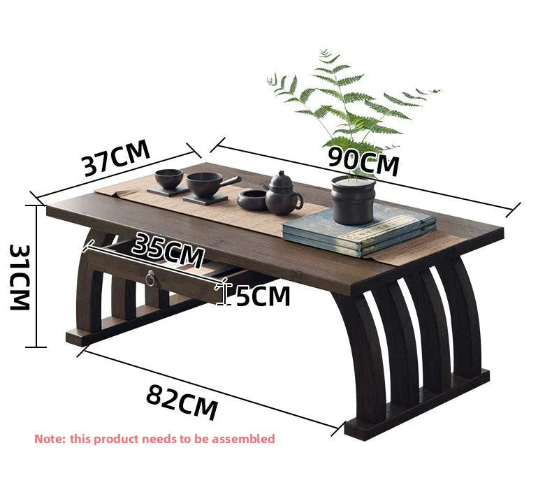 Table basse pliable en bambou style japonais
