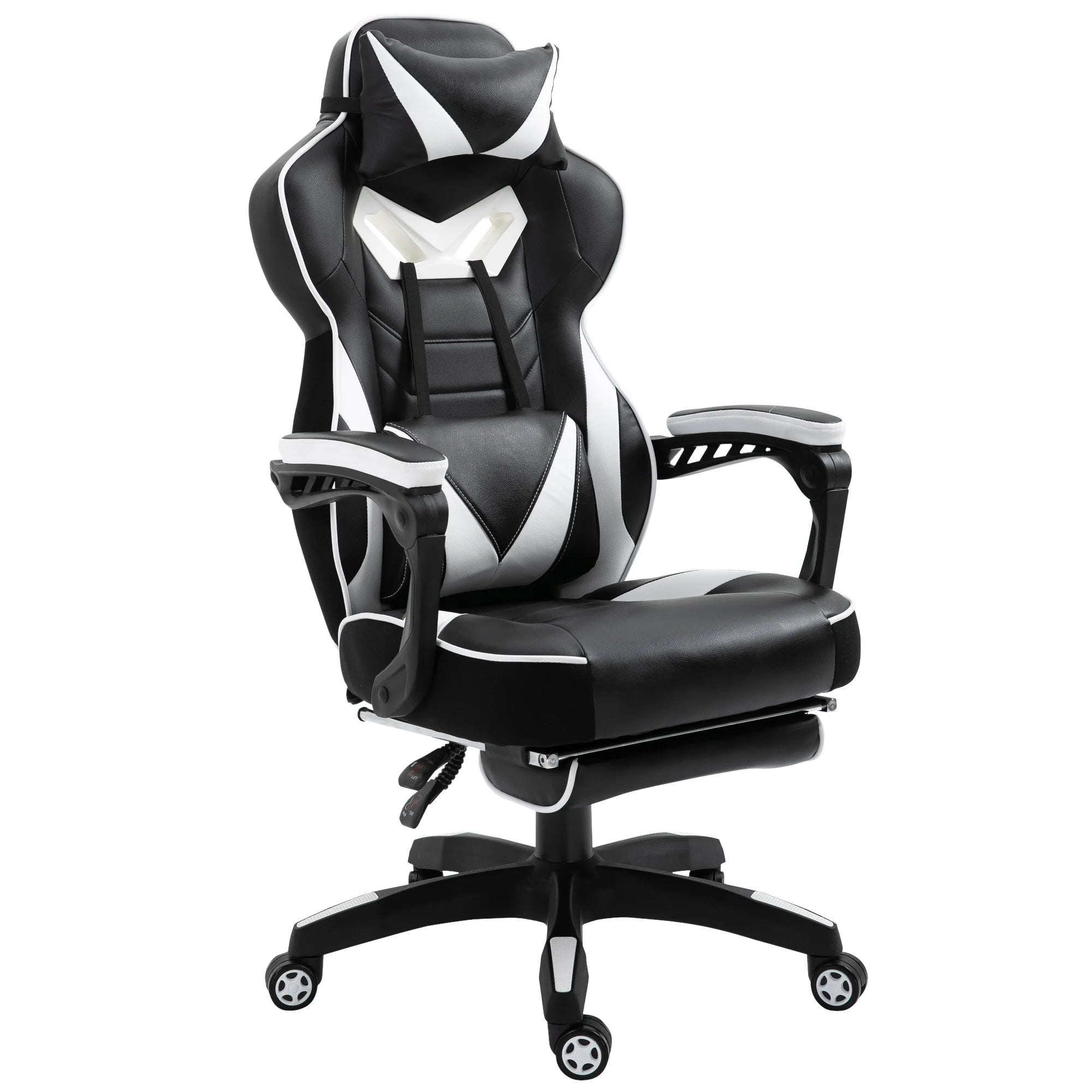 Chaise de jeu ergonomique avec dossier inclinable en cuir