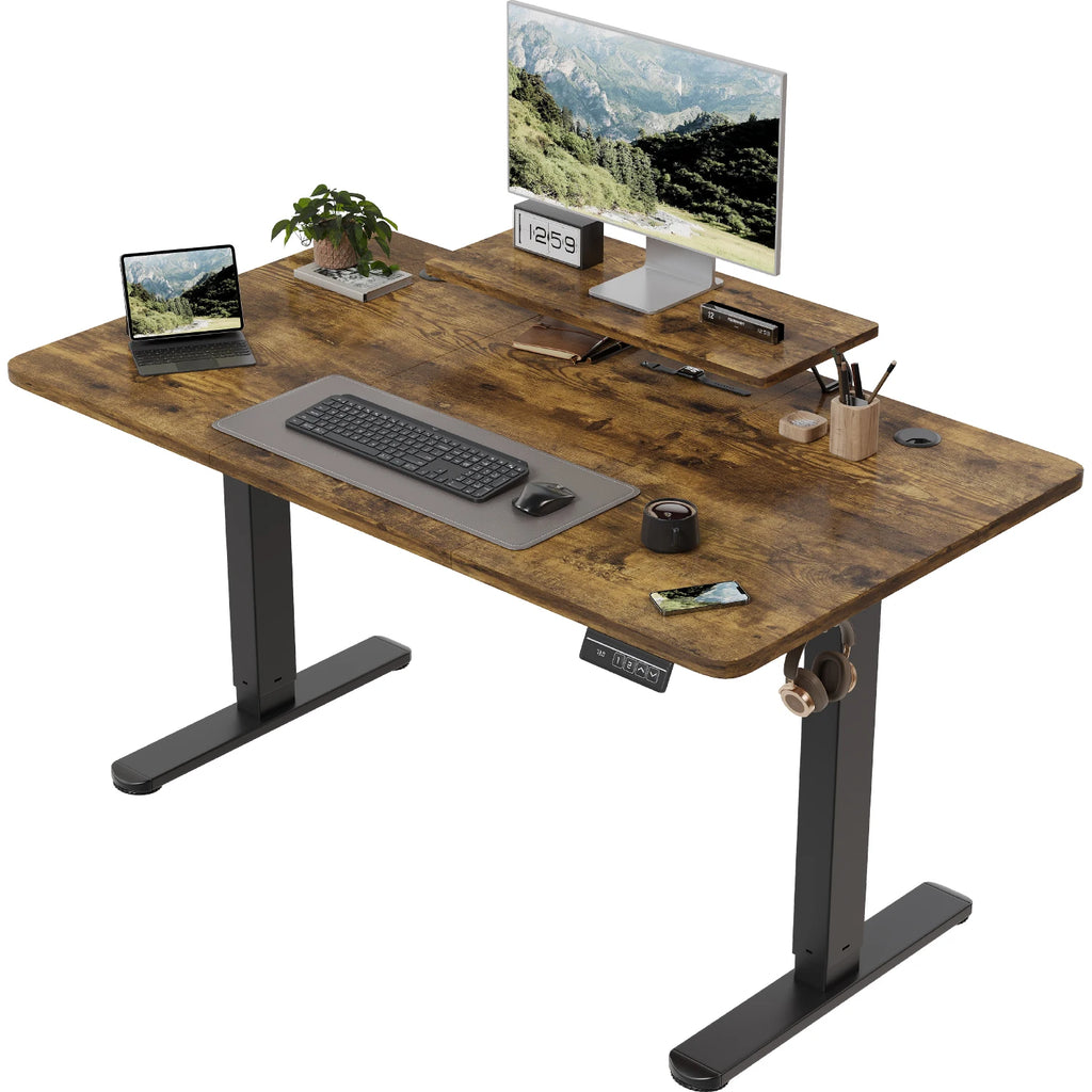 Bureau de travail réglable avec support