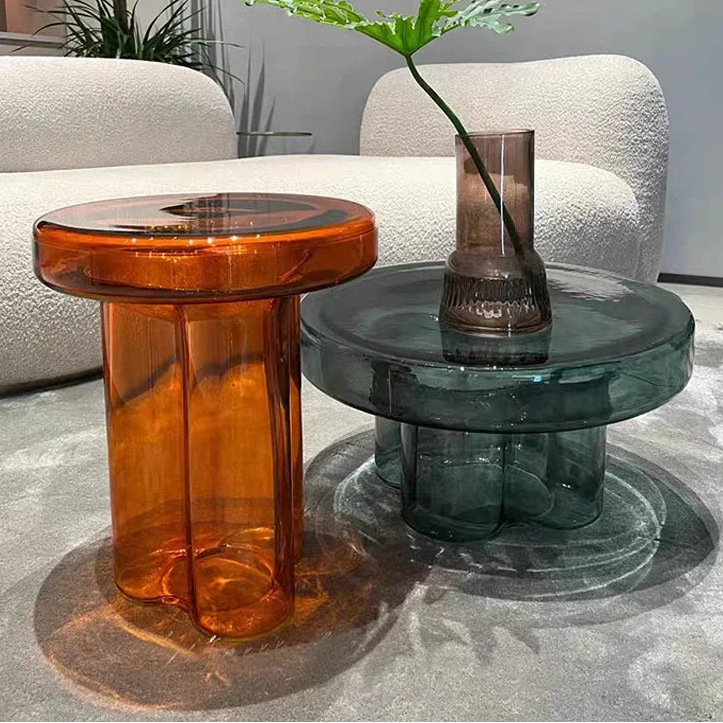 Table basse nordique en verre pour salon