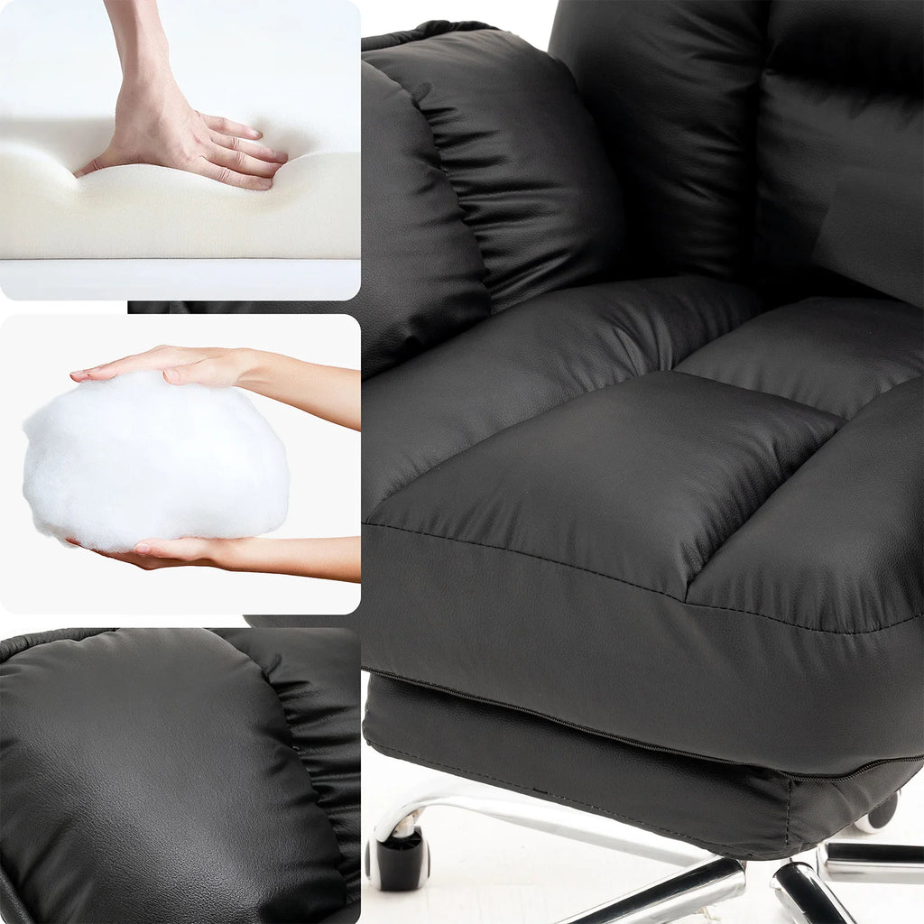 Fauteuil de bureau inclinable et ergonomique en similicuir