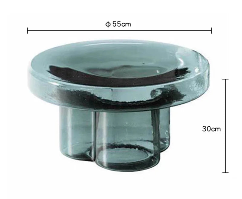 Table basse nordique en verre pour salon