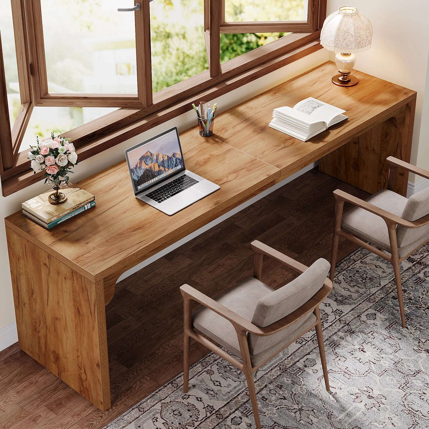 Bureau de travail moderne en bois