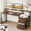 Bureau d'angle rectangulaire en bois