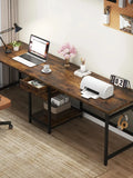 Bureau long en bois moderne