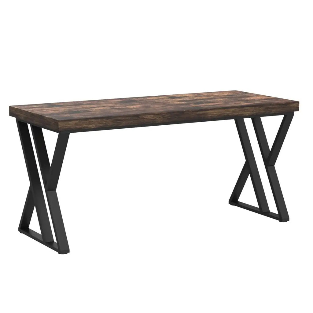 Bureau de travail minimaliste en bois et métal