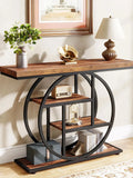 Table d'entrée moderne en bois avec étage