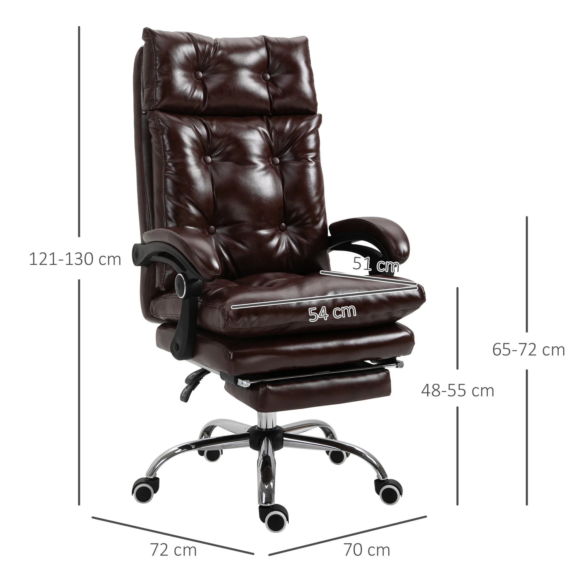 Fauteuil de bureau ergonomique avec dossier inclinable et repose-pieds