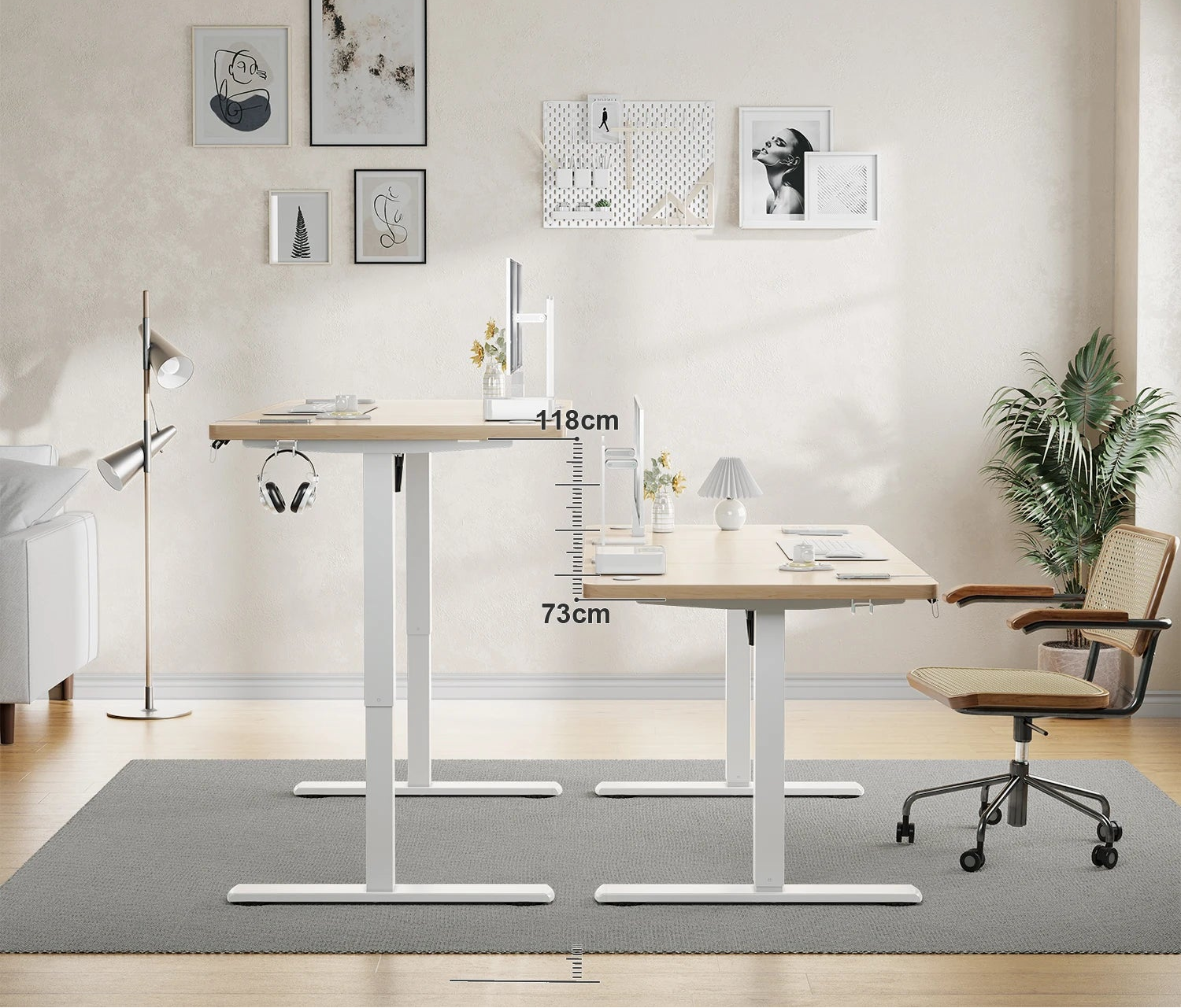 Bureau de travail minimaliste réglable