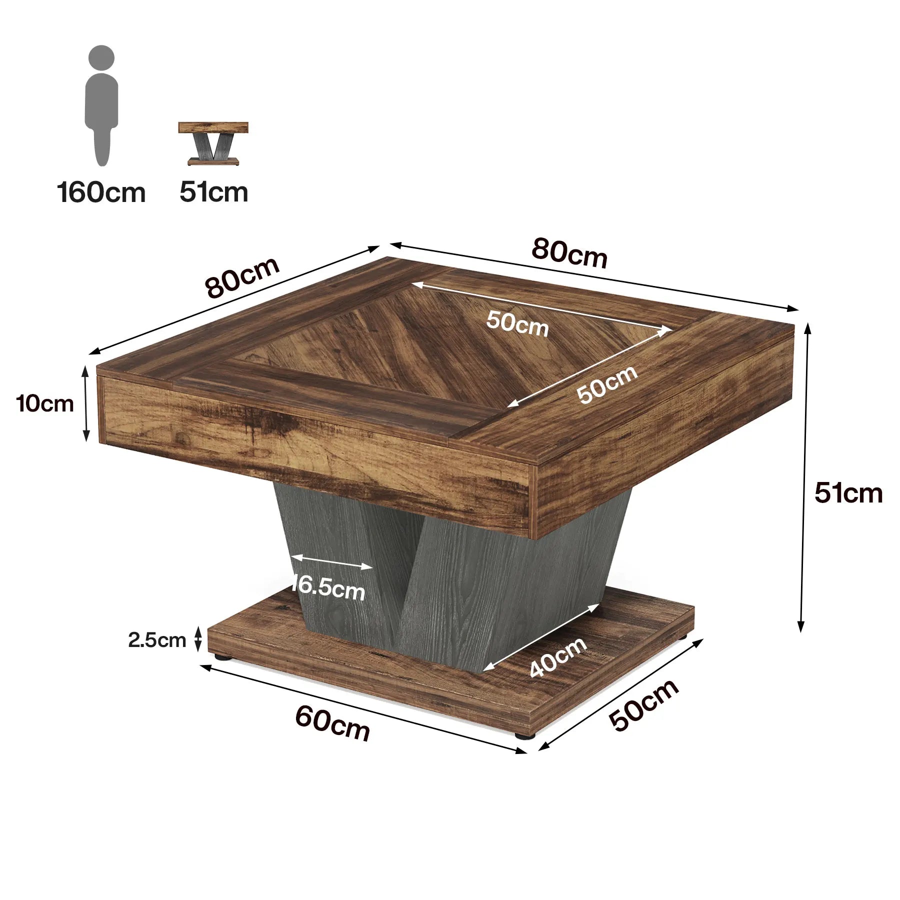Table basse rustique en bois pour salon