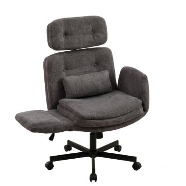 Chaise de bureau pivotante ergonomique avec accoudoirs rabattables