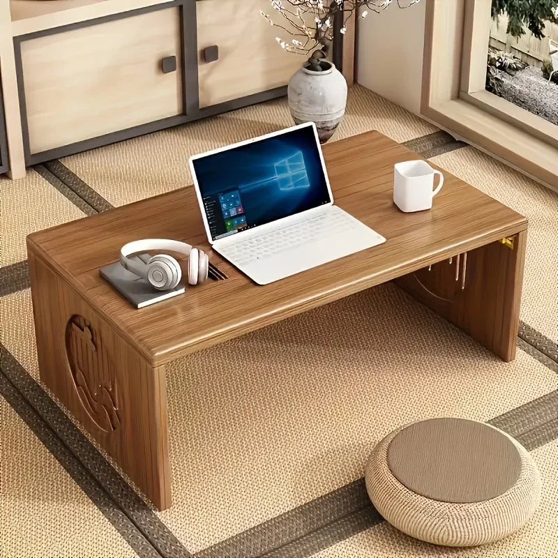 Table pliante polyvalente en bois en style japonais