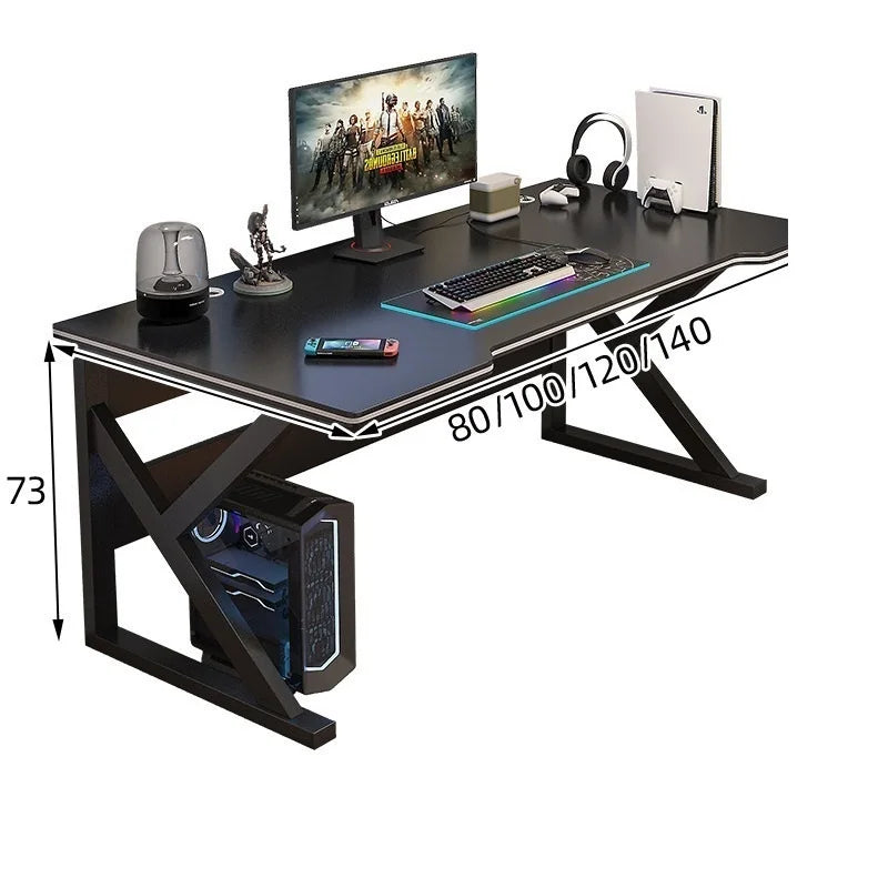 Bureau gamer en métal noir et blanc