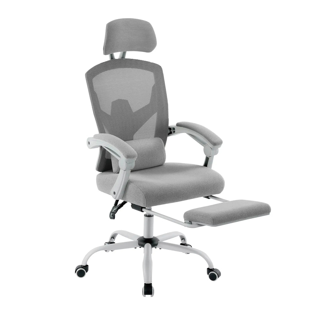 Fauteuil de jeu ergonomique inclinable à dossier haut en maille