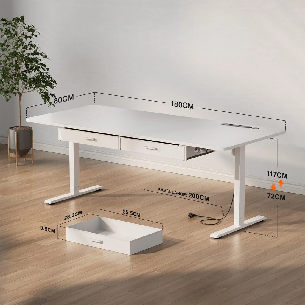 Bureau de travail moderne réglable avec rangement