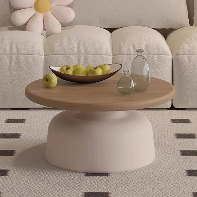 Table basse ronde style nordique et moderne