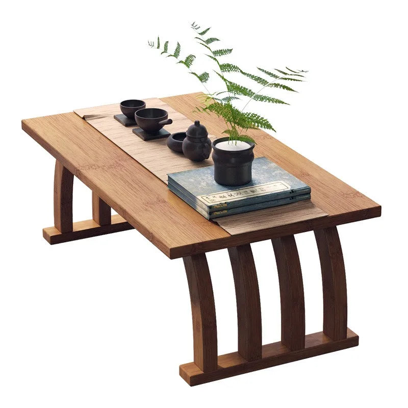 Table basse pliable en bambou style japonais