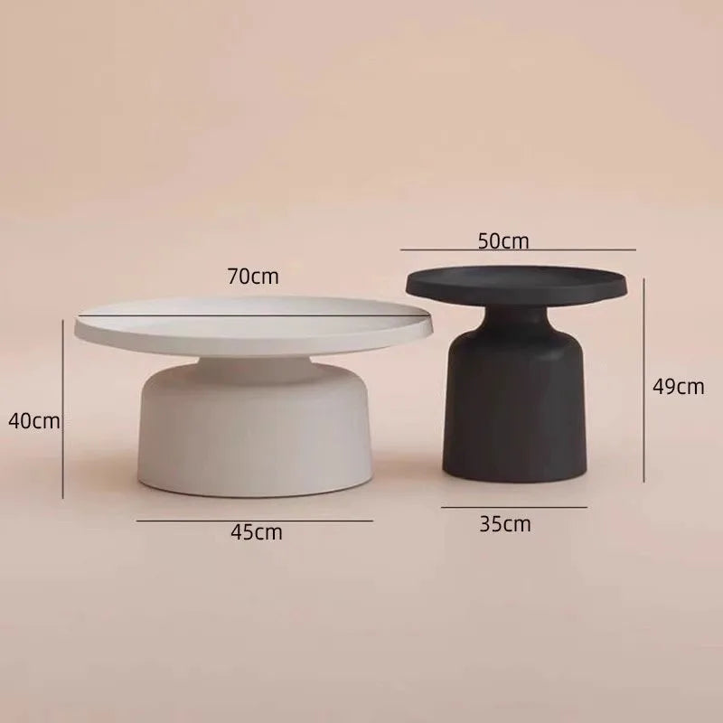 Table basse ronde style nordique et moderne