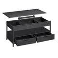 Table basse relevable en bois avec compartiment