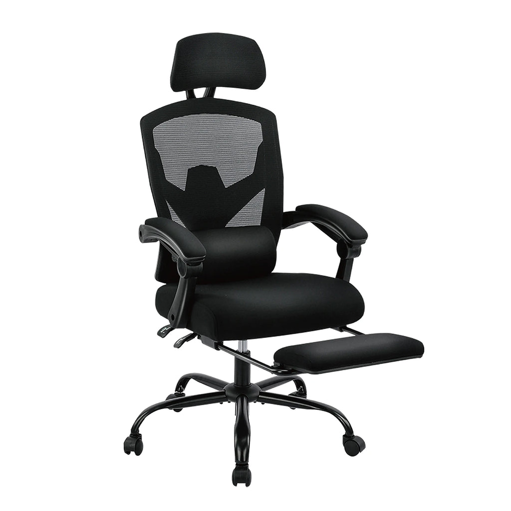 Fauteuil de jeu ergonomique inclinable à dossier haut en maille