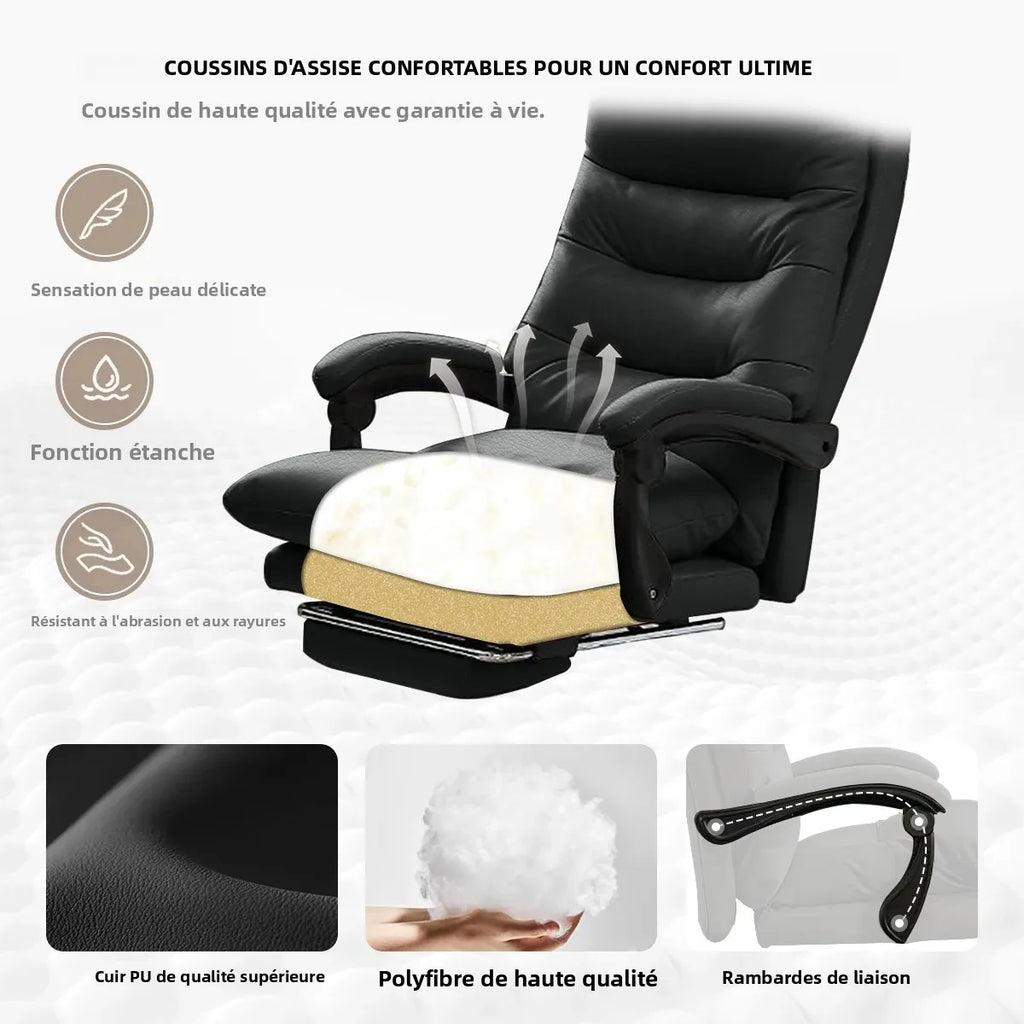 Chaise de bureau ergonomique inclinable